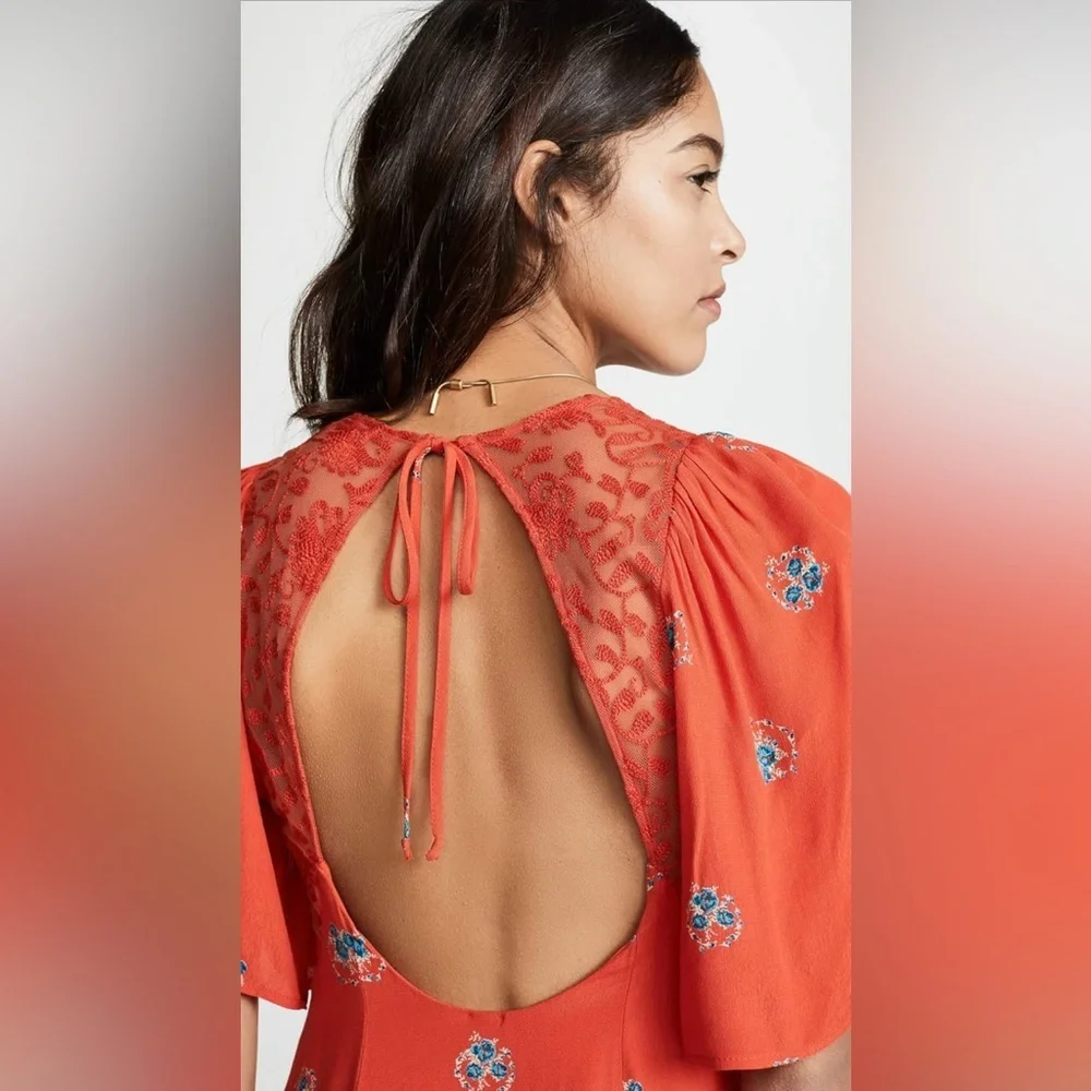 Free People Mockingbird Open Back Mini Dress - Picture 3 of 8